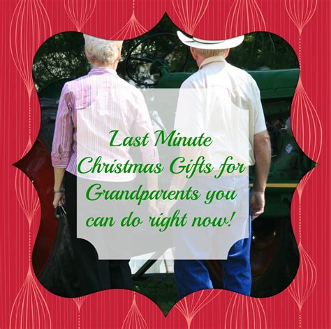 6 great ideas for grandparents to treasure! Last Minute Christmas Gifts for Grandparents you can do ...