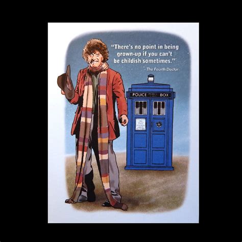 Doctor Who Birthday Card With Tardis And Fourth Doctor