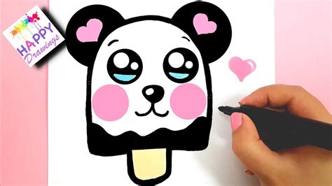 How To Draw A Cute Panda Ice Cream 😉 Easy Drawing