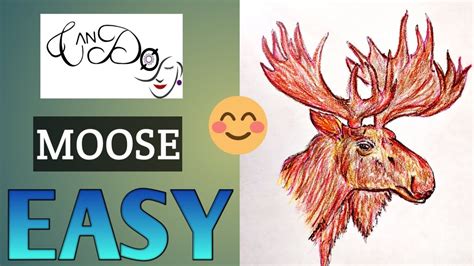 How To Draw A Moose Head Step By Step For Beginners Easy Moose