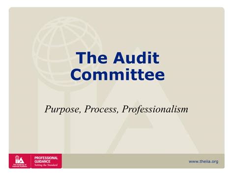 Ppt The Audit Committee Powerpoint Presentation Free Download Id