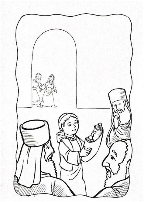Jesus Temple Coloring Pages Teaching Boy Bible Crafts Child Year Old