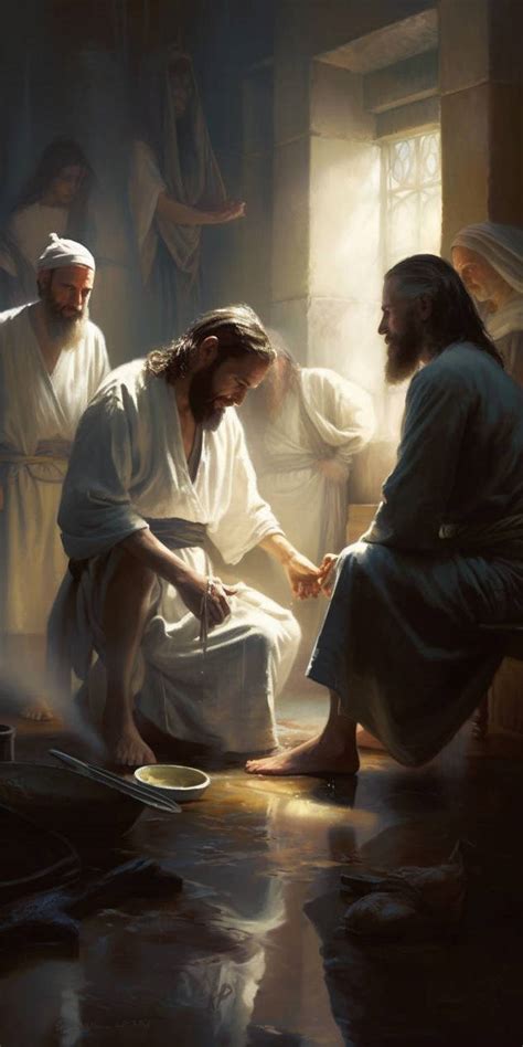 Jesus Washes His Disciples Feet By Sylvester0102 On Deviantart