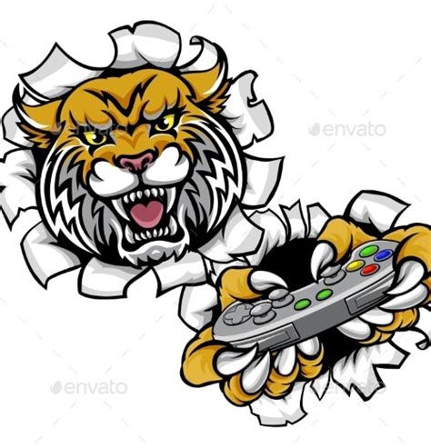 Wildcat Bobcat Esports Gamer Mascot By Krisdog Graphicriver