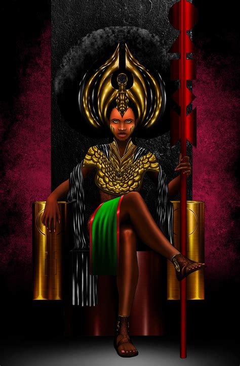 African Queen Fantasy Art Poster And Canvas Etsyde