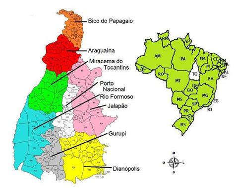 Estado Do Tocantins Sua Localização No Brasil E Suas Microrregiões