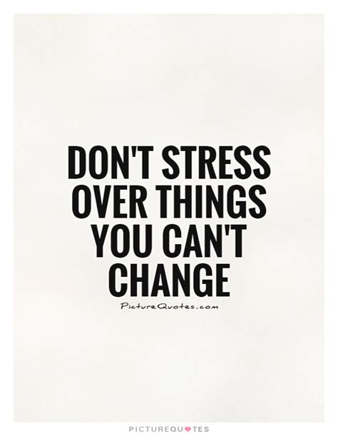 Dont Stress Over Things You Cant Change Picture Quotes