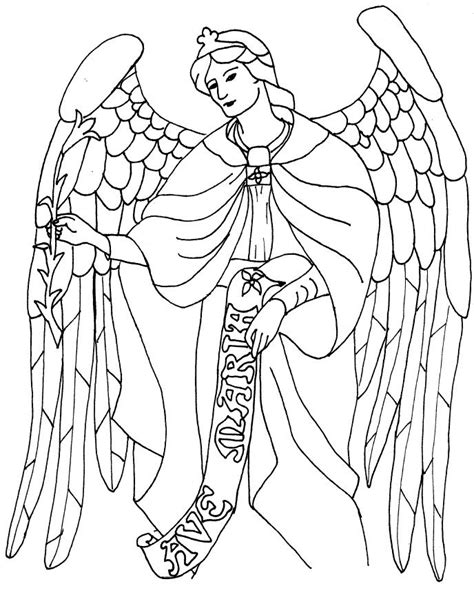 In order to print these angel coloring pages for adults, simply click one of the thumbnails below. Saint Gabriel Coloring Page | Saint coloring, Coloring ...