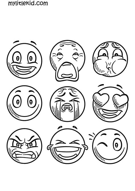 Emociones Feliz Emojis Para Colorear Paginas Para Colorear Images The