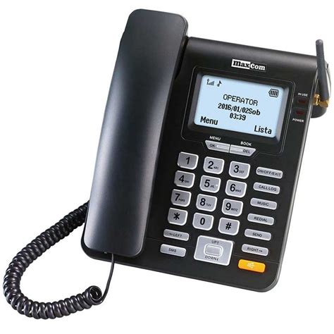 Telefon Fix Maxcom Comfort Mm28dhs Cu Sim Black Emagro