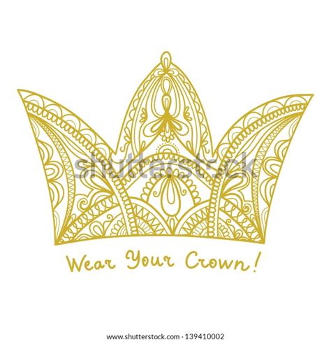 Golden Vector Queen King Princess Crown Stock Vector Royalty Free
