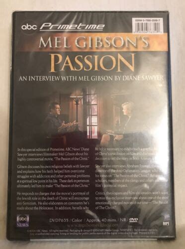 Abc Primetime Mel Gibsons Passion Dvd 2004 30306763590 Ebay