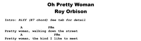 Roy Orbison Oh Pretty Woman Guitar Lesson Tab And Chords Jgb