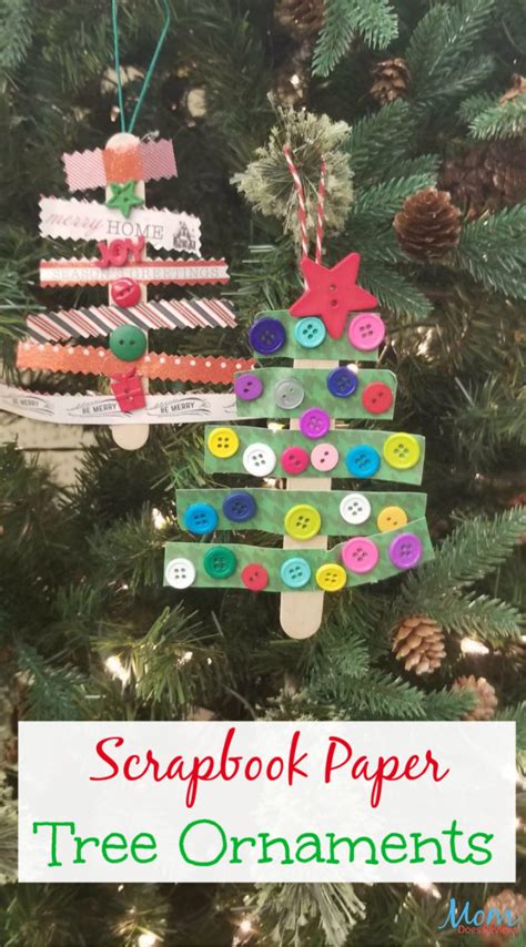 Scrapbook Paper Tree Ornaments Craft Paper Christmas Ornaments