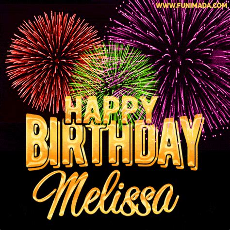 Wishing You A Happy Birthday Melissa Best Fireworks  Animated