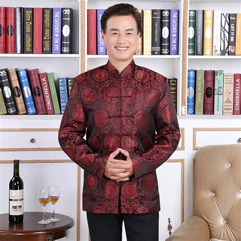 Lovers Dress Longevity Traditional Mens Chinese Clothing Men Cheongsam