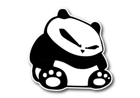 Angry Evil Panda Sticker 100mm Quality Water And Fade Proof Vinyl Jdm Ebay