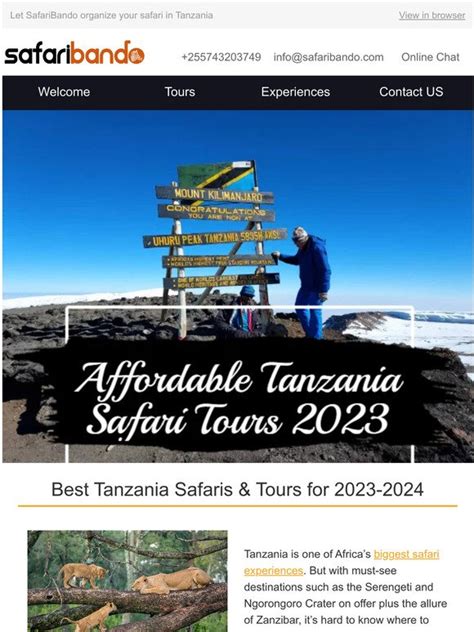 SafariBando Affordable Tanzania Safari Packages For 2023 Milled