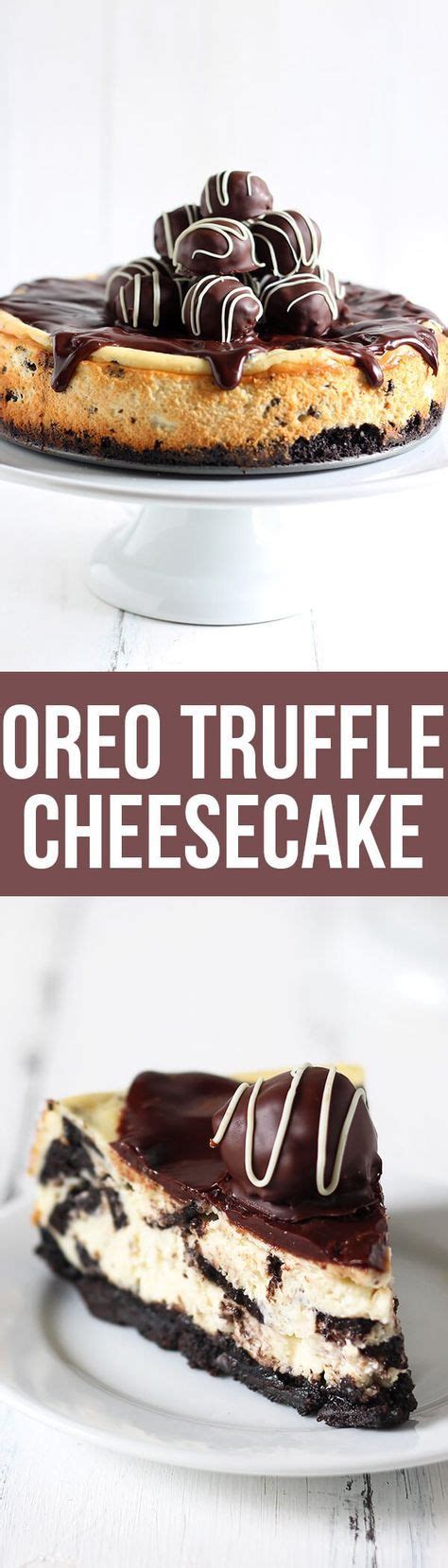 Upgrade your standard cheesecake with this oreo cheesecake recipe from delish.com. The dessert of my DREAMS! Oreo Truffle Cheesecake is a ...