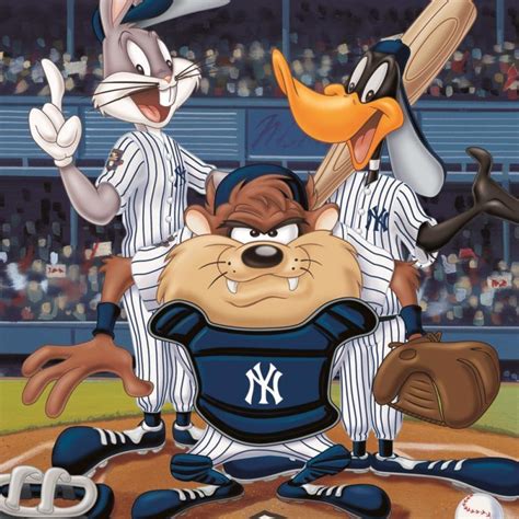 Warner Bros At The Plate Yankees Numbered Le 16x20 Giclee