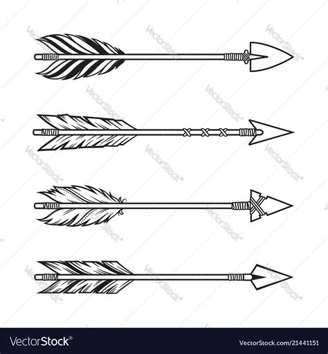 Tribal Arrows Set Royalty Free Vector Image Vectorstock