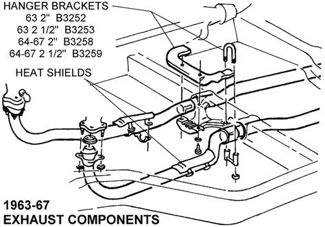 1963 67 Exhaust Components Diagram View Chicago Corvette Supply