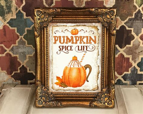 Pumpkin Spice Life Sign - Halloween Sign - Retro e Halloween Decor ...