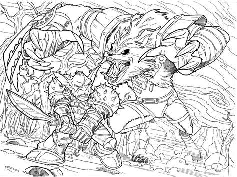 Warcraft Video Games Free Printable Coloring Pages