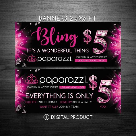 Paparazzi Banner 2 Horizontal Banners 25x6 Ft Paparazzi Signs