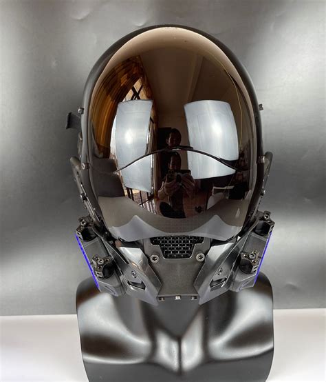 Cyberpunk Mask Cosplay Helmet Dj Mask Propsgame Props Movie Etsy