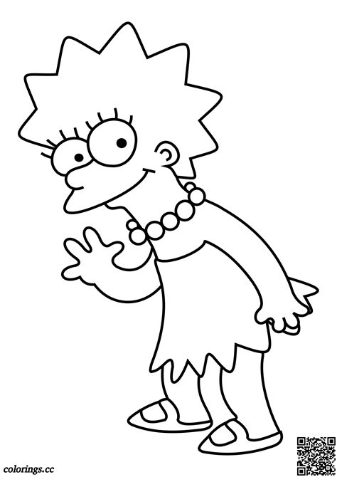 Lisa Simpson Coloring Pages The Simpsons Coloring Pages Coloringscc