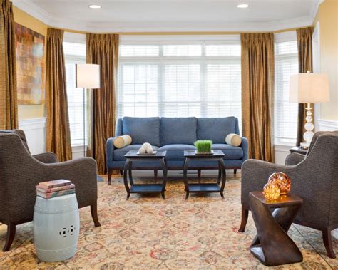 Transitional Living Room With Bay Window Hgtv