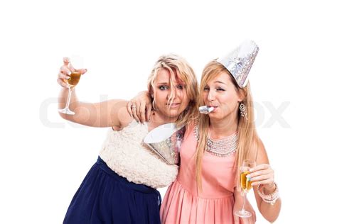Drunken Girls Celebrate Stock Image Colourbox