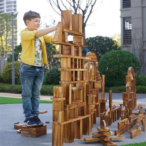 Mua Mega Outdoor Carbonized Wooden Building Blocks Set 54 Pcs For Kids