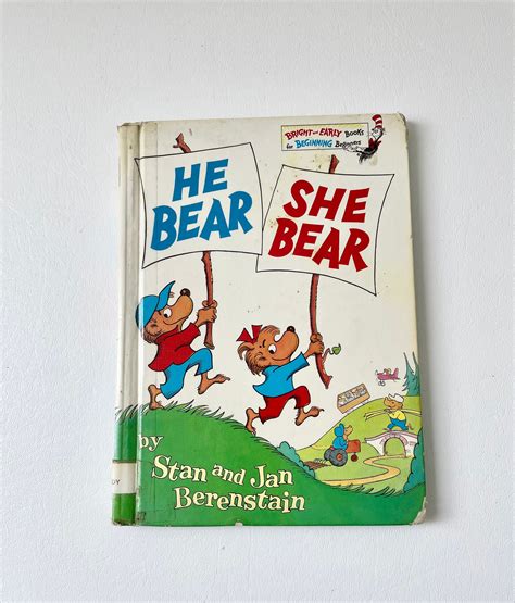 Vintage He Bear She Bear Berenstain Bear Book Etsy