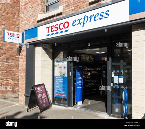 Shop Front Of Tesco Express England Uk Stock Photo Alamy