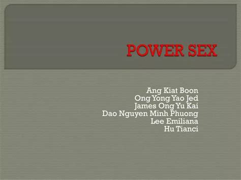 Ppt Power Sex Powerpoint Presentation Free Download Id5795057