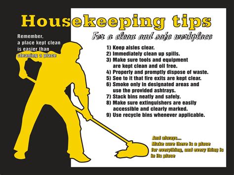 Safety Sign Housekeeping Tips For A Clean And Safe Work Environment