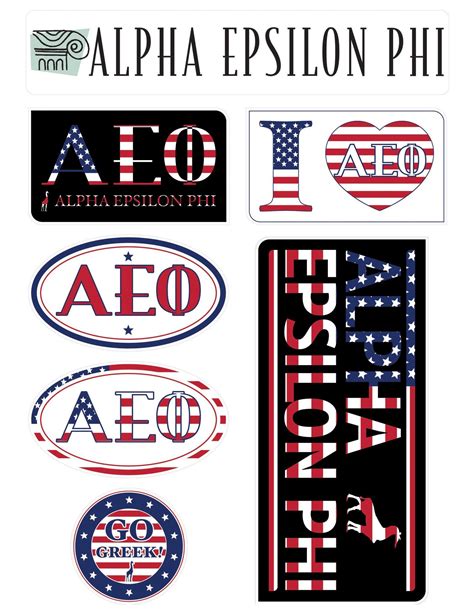 Alpha Epsilon Phi American Stickers Alpha Omicron Pi Stickers Alpha