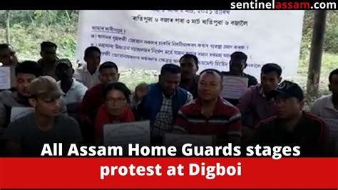 All Assam Home Guards Stages Protest At Digboi Youtube