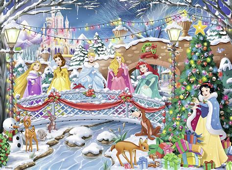 Disney Princess Glitter Christmas Xxl 100 Piece Jigsaw Puzzle Game