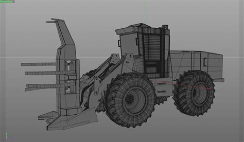 Tigercat 726E Feller Buncher 3D Model 59 Unknown 3ds Fbx Obj