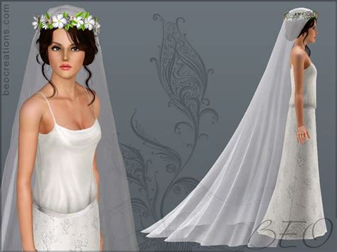 Beo Creations Romantic Veil Sims 4 Wedding Dress Sims Sims 3 Wedding