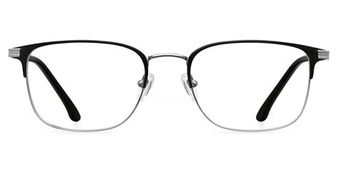 9008 Rectangle Black Eyeglasses Frames Leoptique
