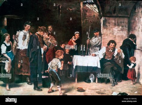 The Condemned Cell C1864 1900 Artist Mihaly Munkacsy Stock Photo