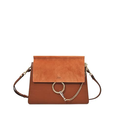 Chloé Faye Medium Shoulder Bag In Orange Lyst