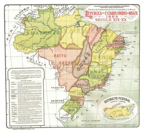 Mapa Do Brasil Em 1889