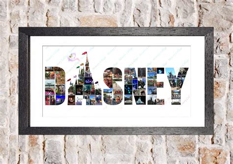 Disney Panoramic Word Photo Collage Memory Collage