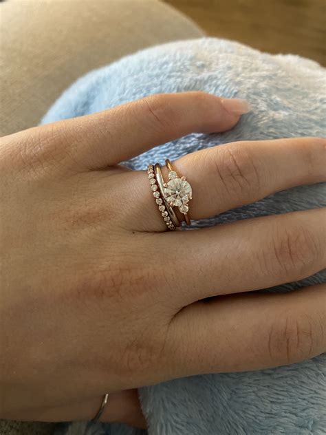 Stacked Engagement Ring Stacked Wedding Rings Vintage Style