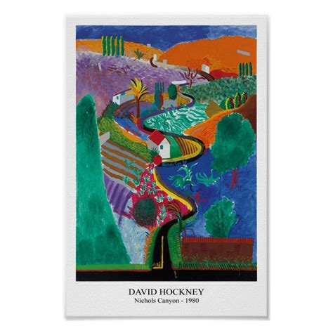 David Hockney Nichols Canyon Poster Zazzle
